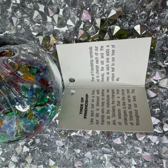 Kitras art glass hand made blown glass ornament tree of love hanging friendship - Picture 6 of 16